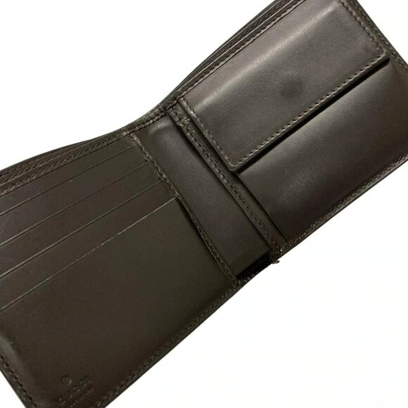 Auth GUCCI GG 408826 Beige Green Red PVC Cotton - Bifold Wallet - Picture 5 of 14